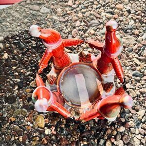 Ceramic Santa tea light/candle holder. Seasonal Elements super cute comes w/box